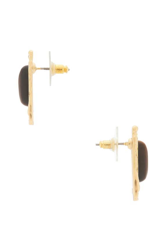 view 2 of 2 Coastal Gem Earrings in Gold & Brown