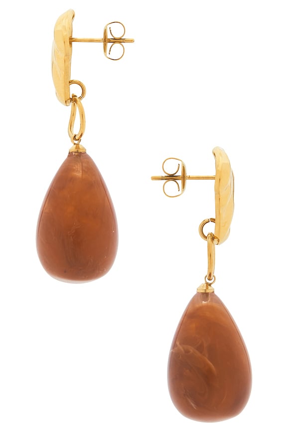 view 2 of 2 BOUCLES D'OREILLES PENDANTES AMBER in Waterproof & Gold