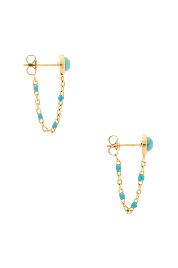 view 2 of 3 Turquoise Drop Earring in Waterproof & Turquoise