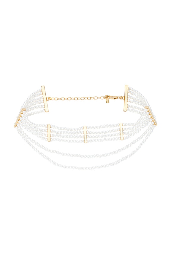 view 1 of 3 COLLIER RAS DU COU DRIFT in Pearl & Gold