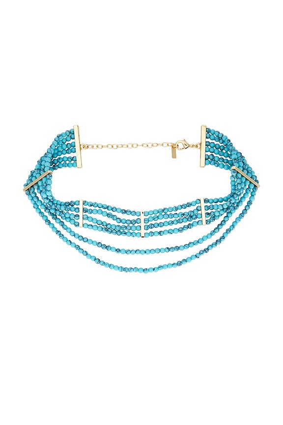 view 1 of 3 Drift Necklace in Turquoise & Gold