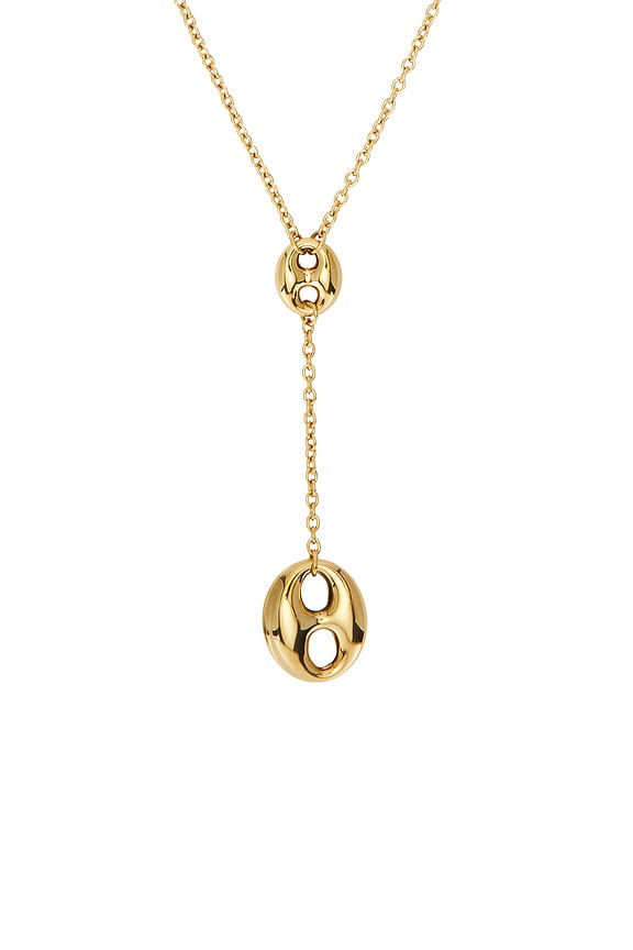 view 2 of 3 Link Drop Necklace in Waterproof & Gold