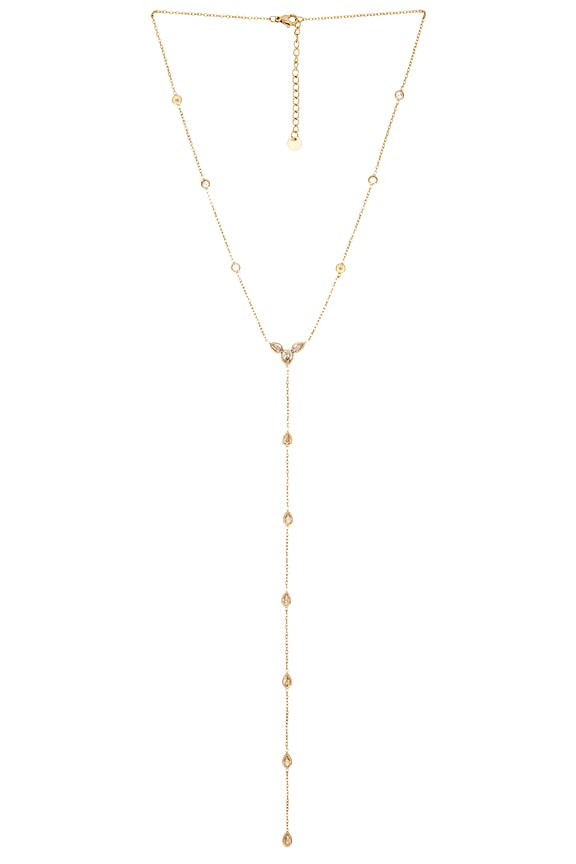 view 1 of 3 COLLAR LARIAT STONE in Waterproof & Gold