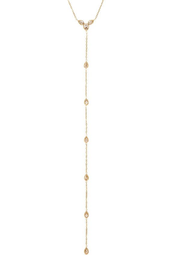 view 2 of 3 COLLAR LARIAT STONE in Waterproof & Gold