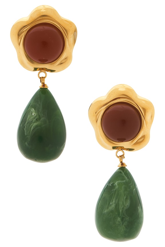 view 1 of 2 PENDIENTES LARGOS BEACHCOMBER in Waterproof & Gold