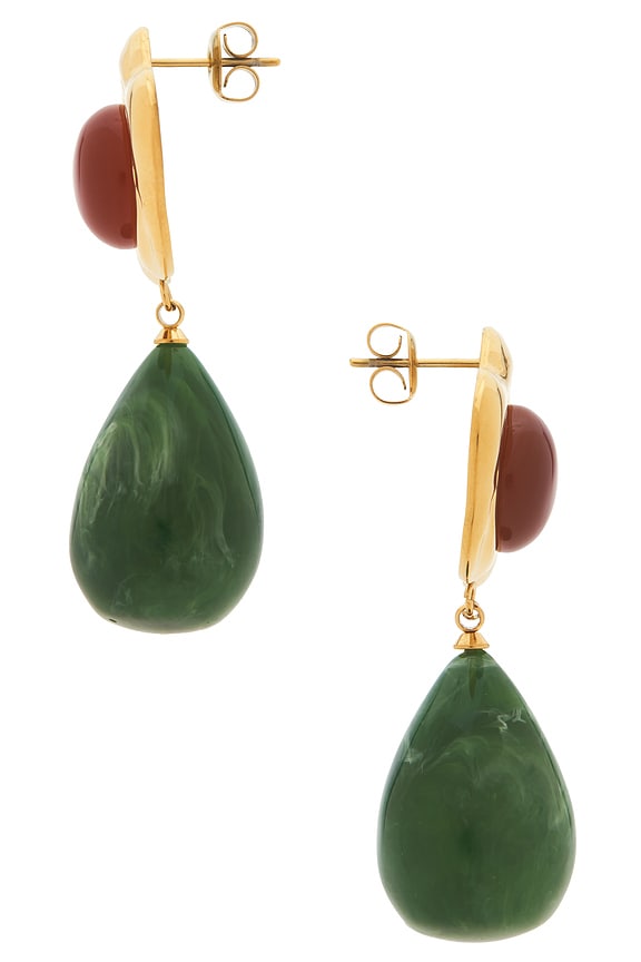 view 2 of 2 PENDIENTES LARGOS BEACHCOMBER in Waterproof & Gold