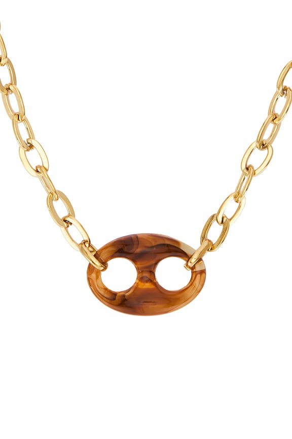 view 2 of 3 Acrylic Link Necklace in Brown
