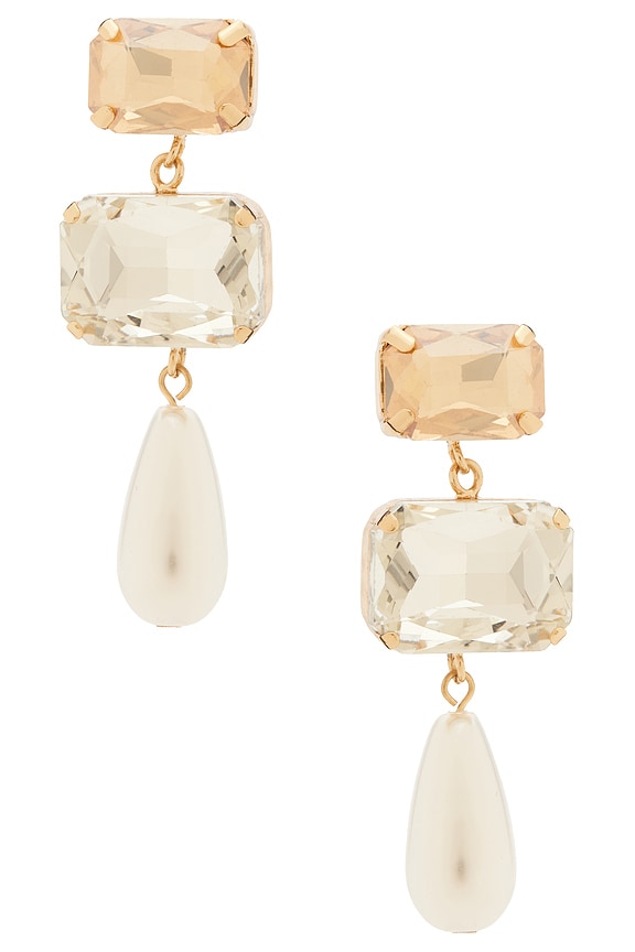 view 1 of 2 PENDIENTES LARGOS ALEXIS in Amber