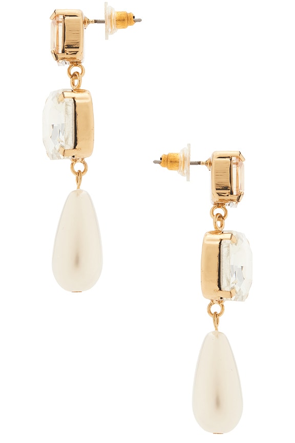 view 2 of 2 PENDIENTES LARGOS ALEXIS in Amber