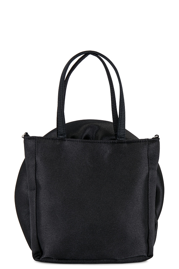 view 2 of 5 Rosette Satin Bag in Black