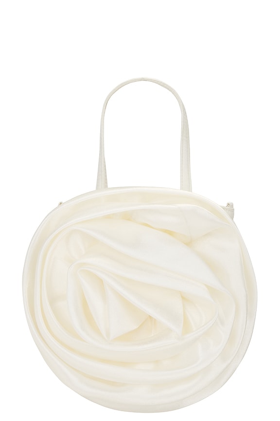 view 2 of 5 Rosette Satin Bag in Ivory