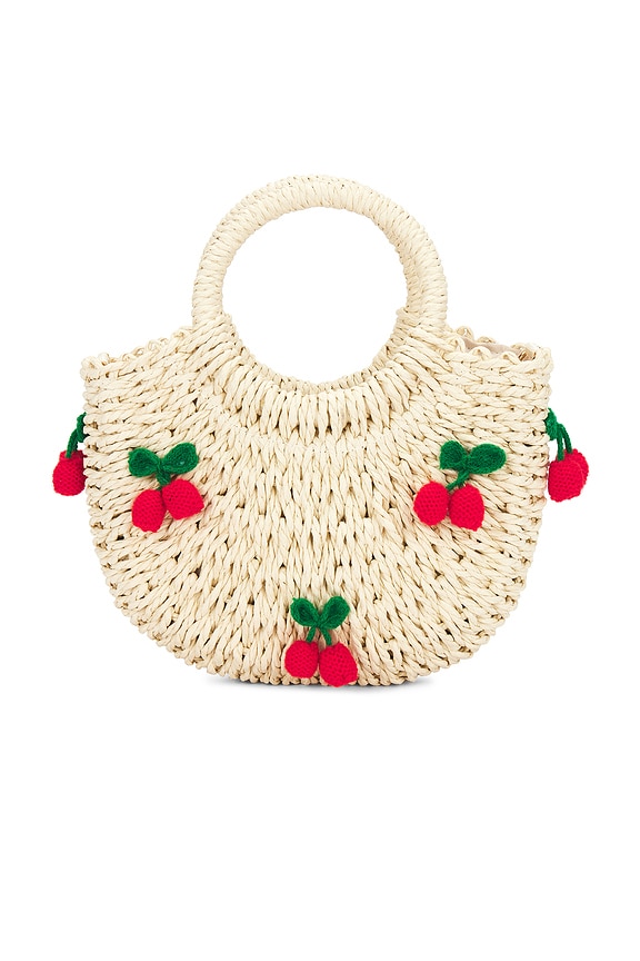 view 2 of 5 Cherry Straw Bag in Beige