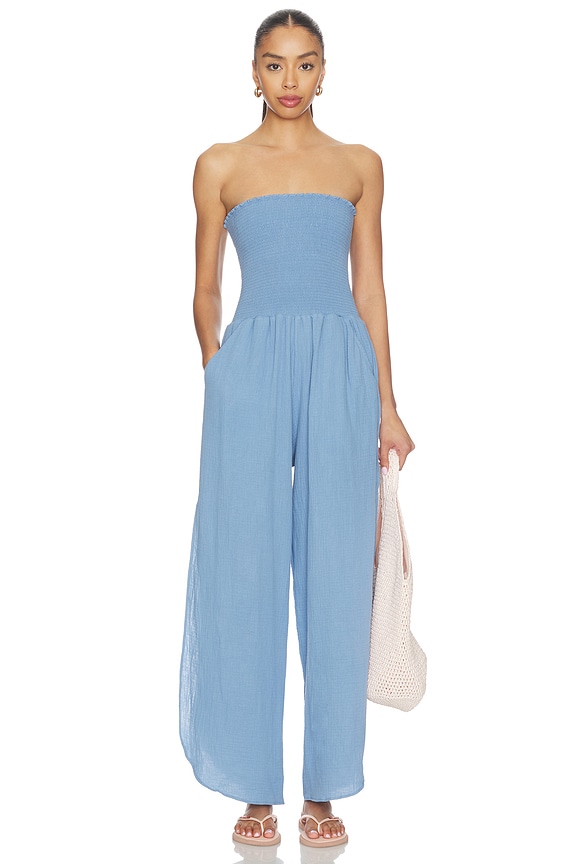 view 2 of 4 COMBINAISON BUSTIER HARRIET in Riverside Blue Iris