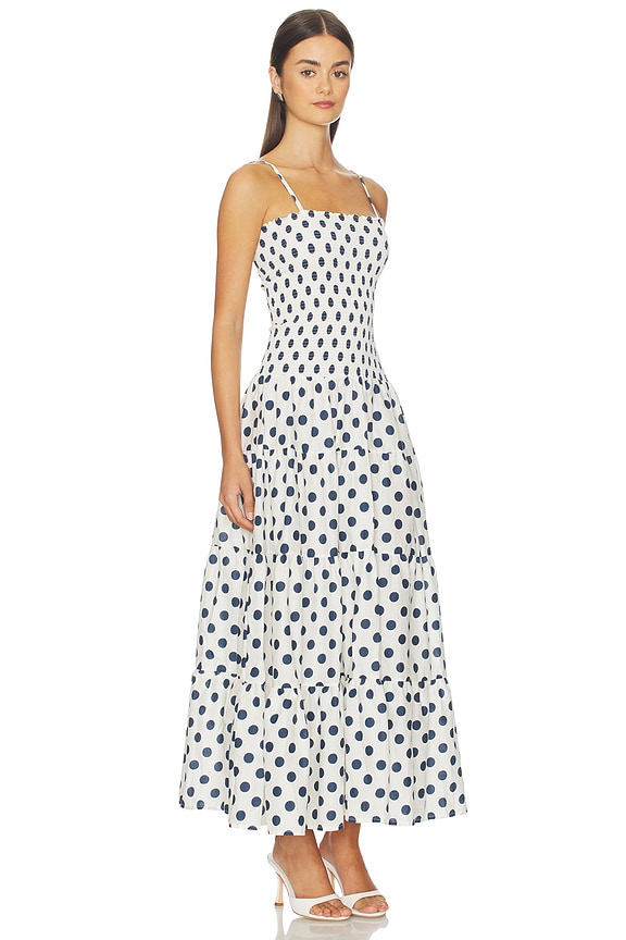 view 2 of 4 Clementine Maxi Dress in Navy Polka Dots