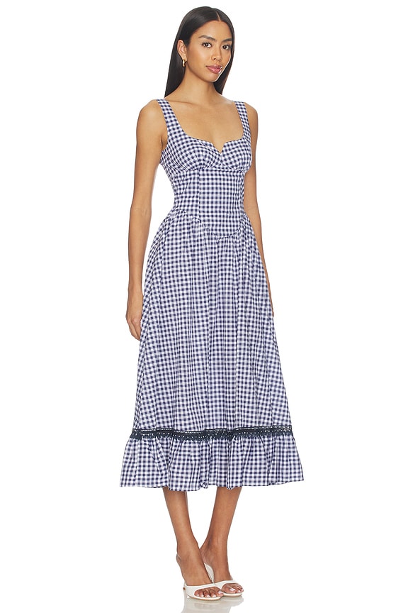 view 2 of 4 Liam Midi Dress in Navy Gingham