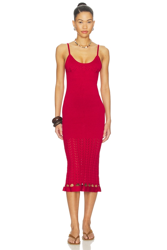 view 1 of 3 VESTIDO NORA KNIT in Sriracha Red