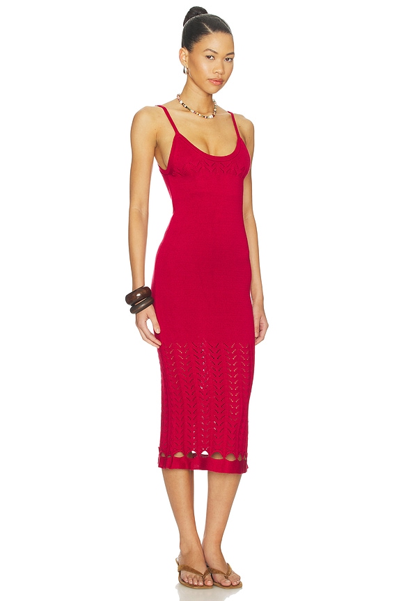 view 2 of 3 VESTIDO NORA KNIT in Sriracha Red