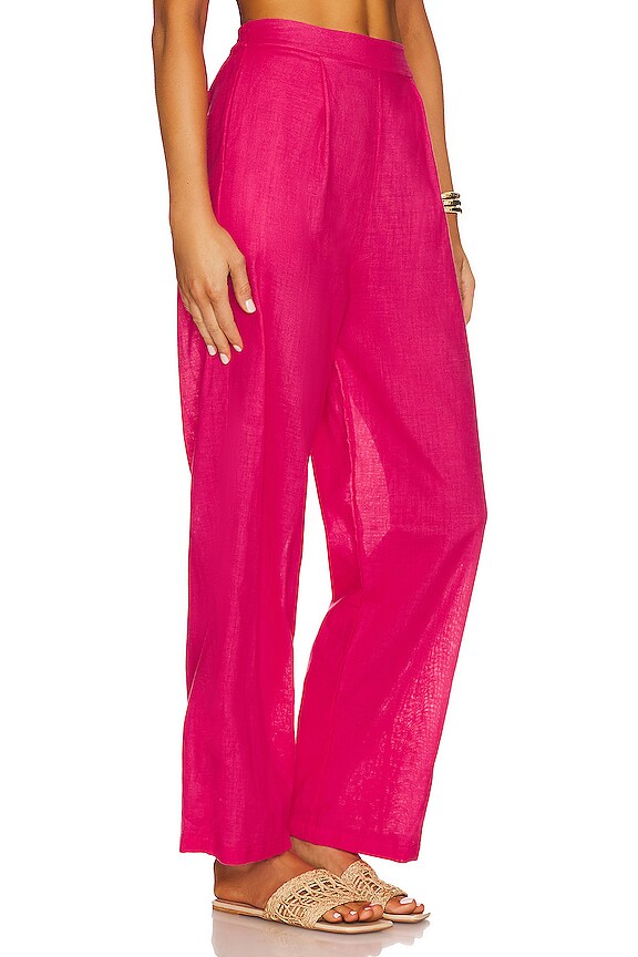 view 2 of 4 Quinni Pants in Pomegranate Linen