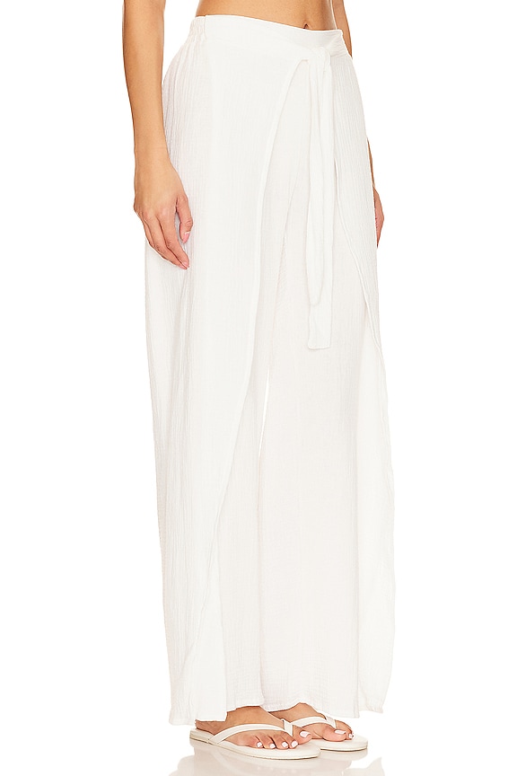 view 2 of 4 Joan Wrap Pant in Patched White