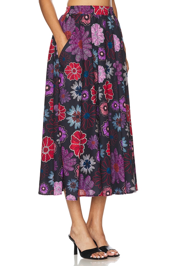 view 2 of 5 Paula Skirt in Black Botanical