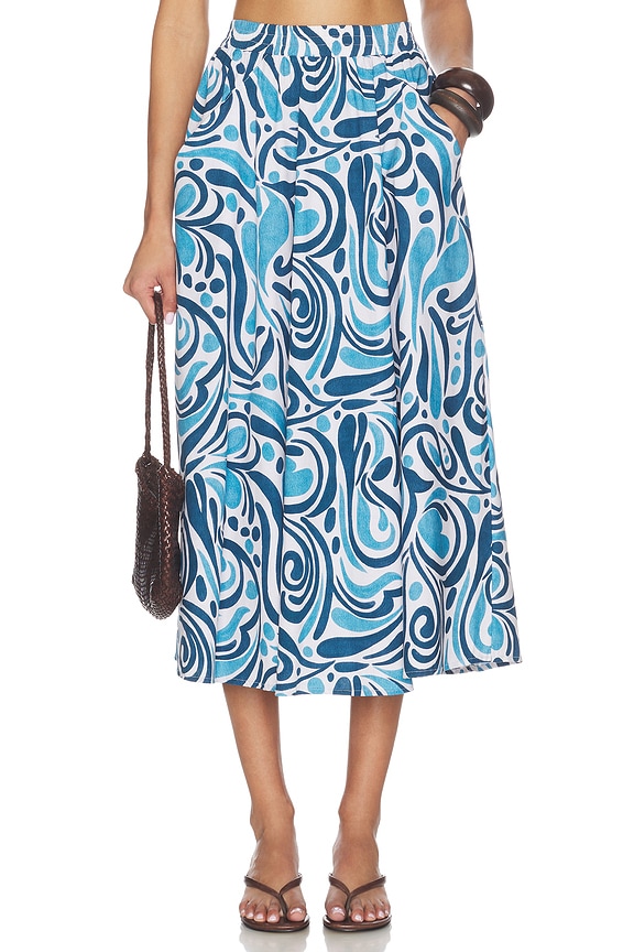 view 1 of 6 JUPE MIDI PAULA in Amalfi Dreams