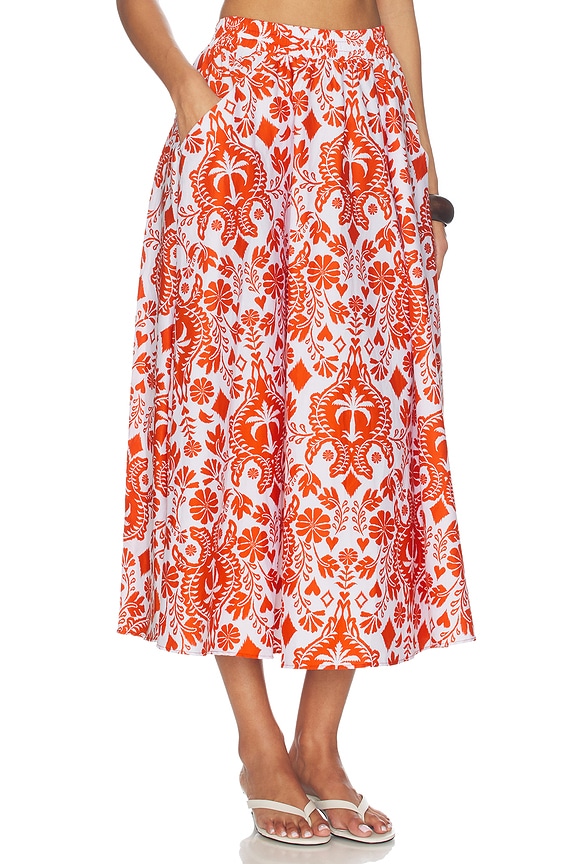 view 2 of 6 Paula Midi Skirt in Isla Roja