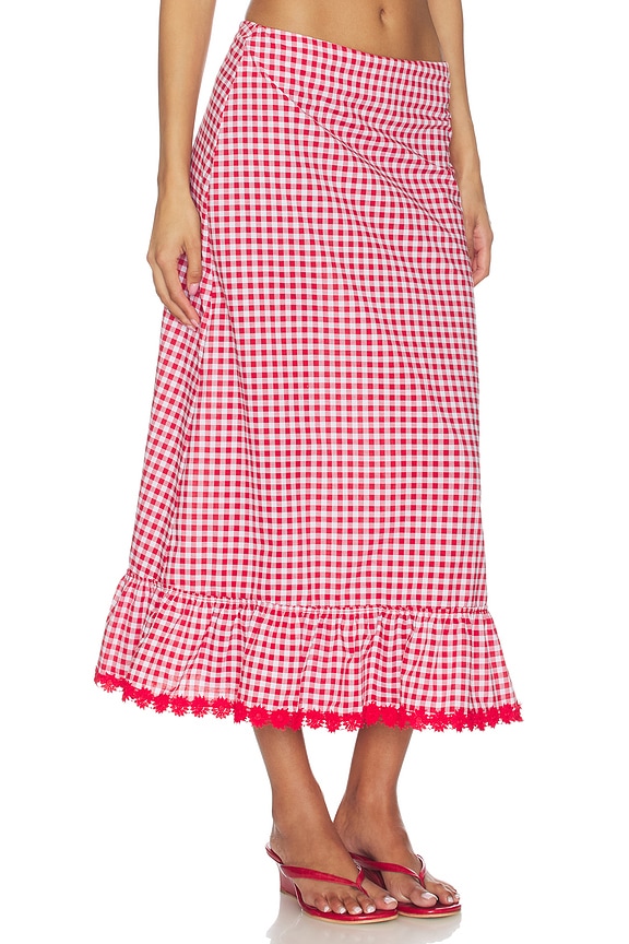 view 2 of 6 JUPE LONGUE LOLA in Sriracha Gingham