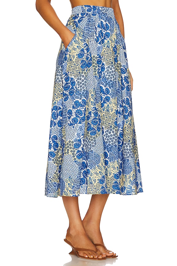 view 2 of 4 Paula Midi Skirt in Campo Azul