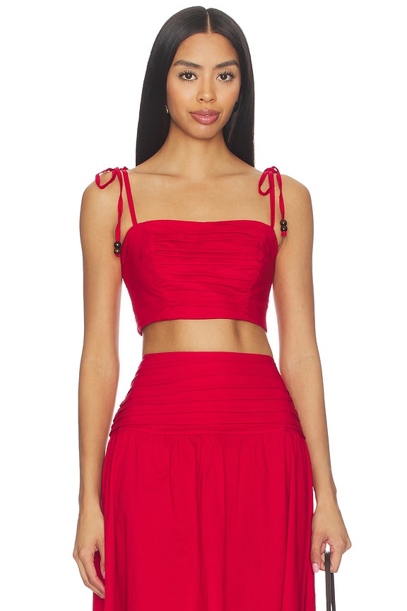view 1 of 4 Ezra Top in Sriracha Red