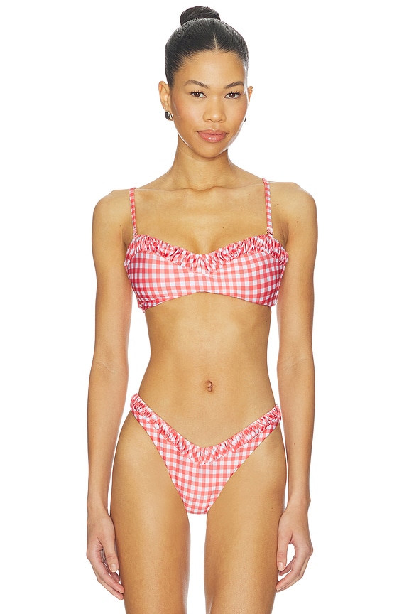 view 1 of 6 TOP BIKINI EMMY in Sriracha Gingham