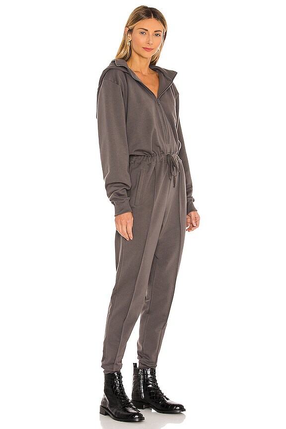 view 2 of 3 French Terry Jumpsuit in Pavement Grey