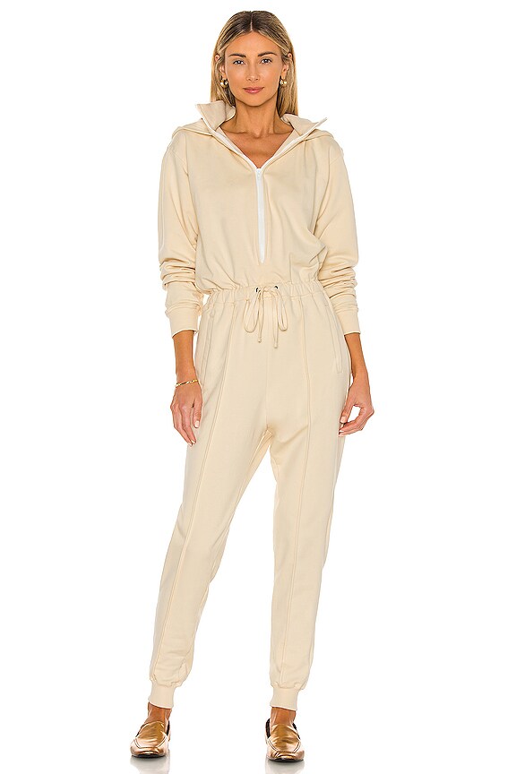 view 1 of 3 French Terry Jumpsuit in Nude