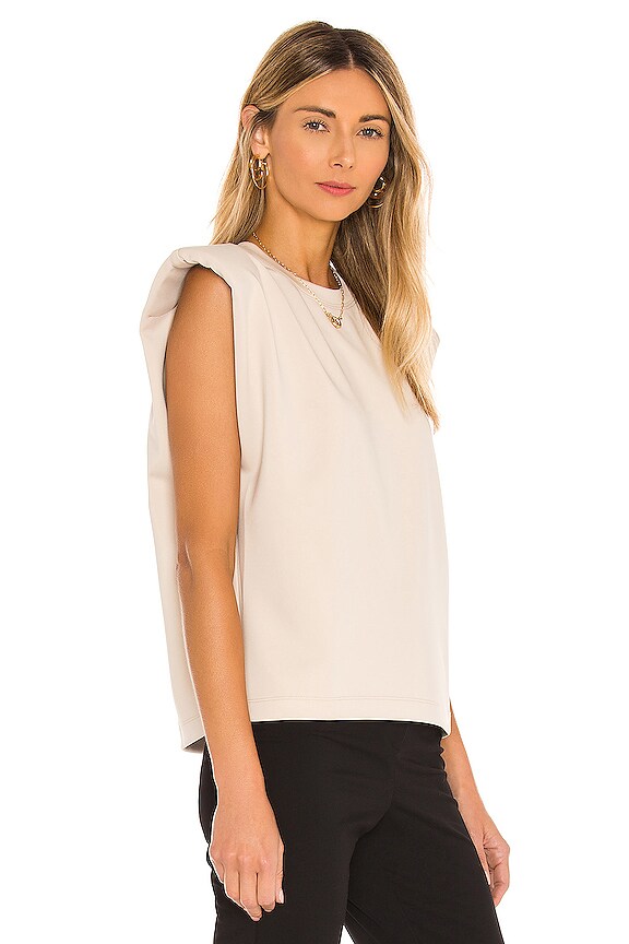 view 2 of 4 Scuba Muscle Shoulder Pad Top in Wheat