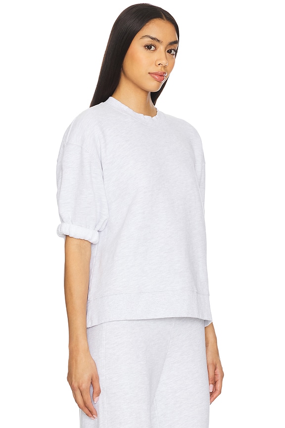 view 2 of 4 Rebecca 3/4 Puff Sleeve Sweatshirt in Ash