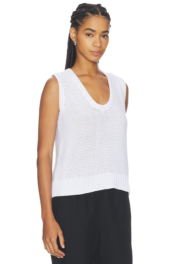 view 2 of 4 Peggy Cotton Sweater Tank Top in White