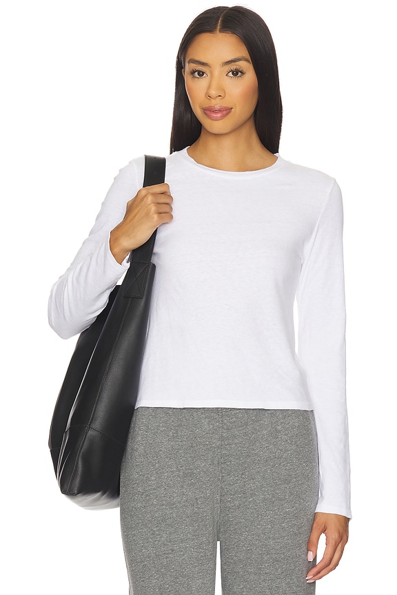 view 1 of 4 CAMISETA DE MANGA LARGA DE ALGODÓN JAMIE in White