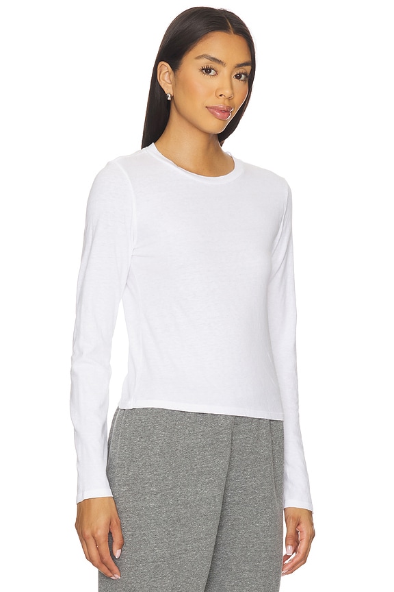 view 2 of 4 CAMISETA DE MANGA LARGA DE ALGODÓN JAMIE in White