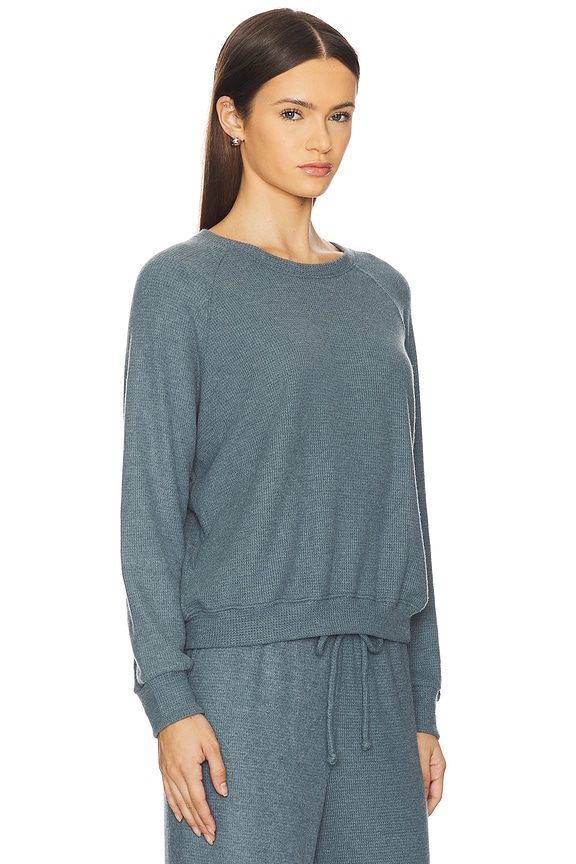 view 2 of 5 Cooper Waffle Crew Top in Slate