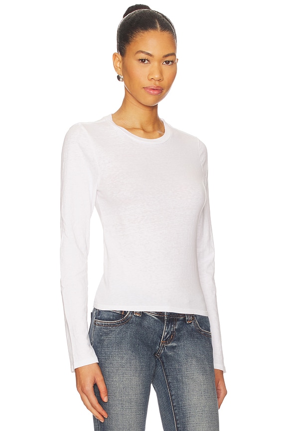 view 2 of 4 JAMIE 재활용 코튼 긴팔 in White