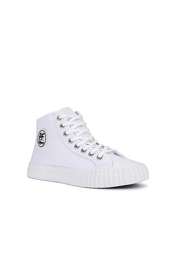 thumbnail image 2 of PF Flyers Center Hi Top Sneakers - Men's Purple And White Retro Casual Shoes (PM11OH2O) 2 of 5
