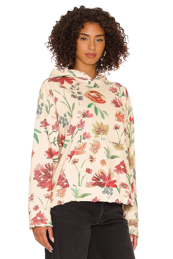 view 2 of 4 Floral Hoodie in Cream