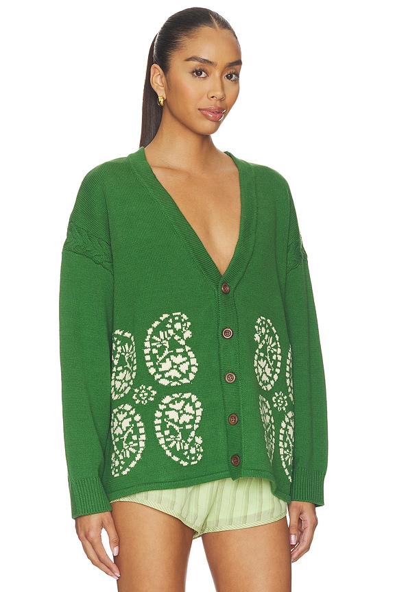 view 2 of 5 CÁRDIGAN JACQUARD in Hunter Green