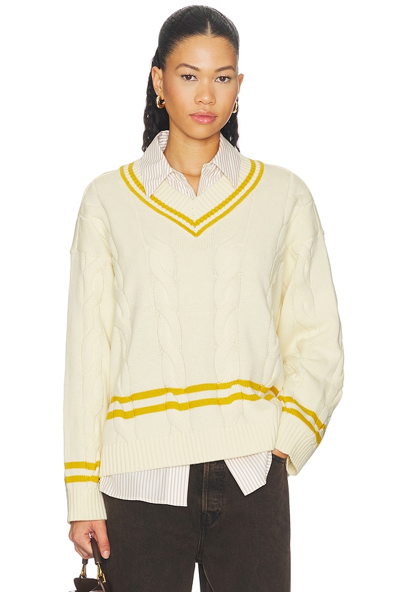 view 1 of 5 JERSEY CRICKET in Cream & Gold