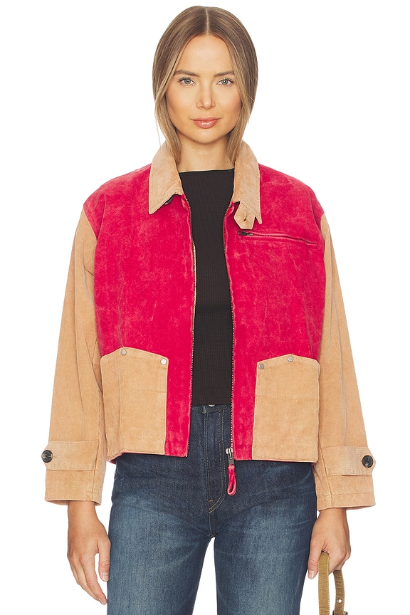 view 2 of 6 CHAQUETÓN FIELD in Red & Brown