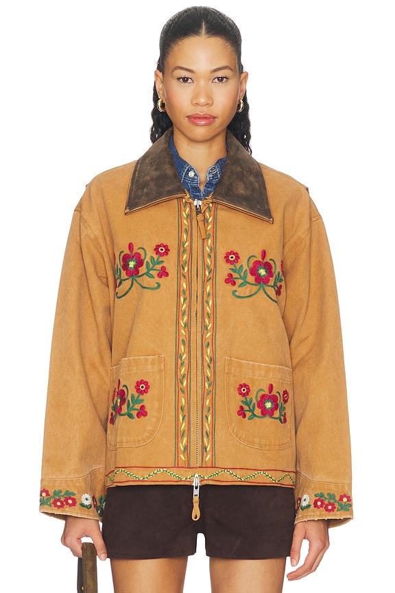 view 2 of 5 CHAQUETA EMBROIDERED in Vintage Brown