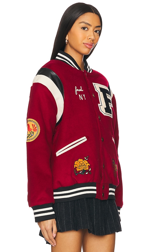 view 2 of 5 LETTERMAN 바시티 자켓 in Red