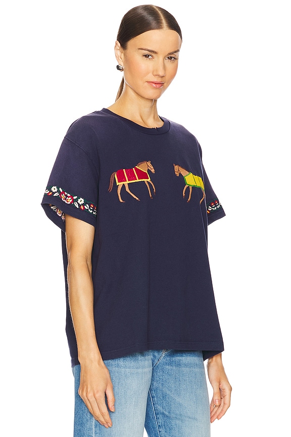 view 2 of 4 HORSE 티셔츠 in Blue