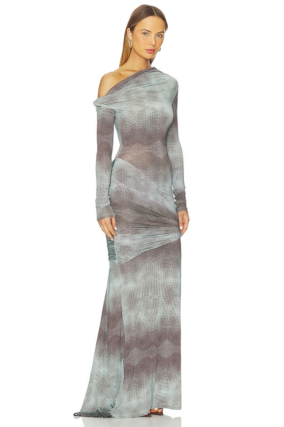 view 2 of 4 ROBE DE SOIRÉE DERYA in Blue & Brown