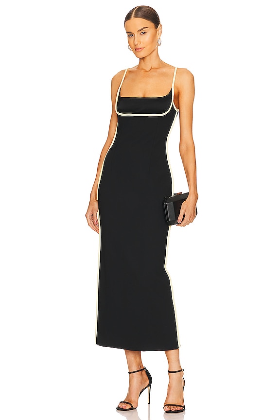 view 1 of 3 Florian Dress in Black & Lime