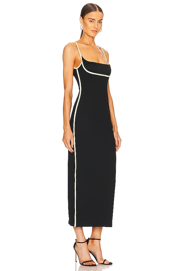 view 2 of 3 Florian Dress in Black & Lime